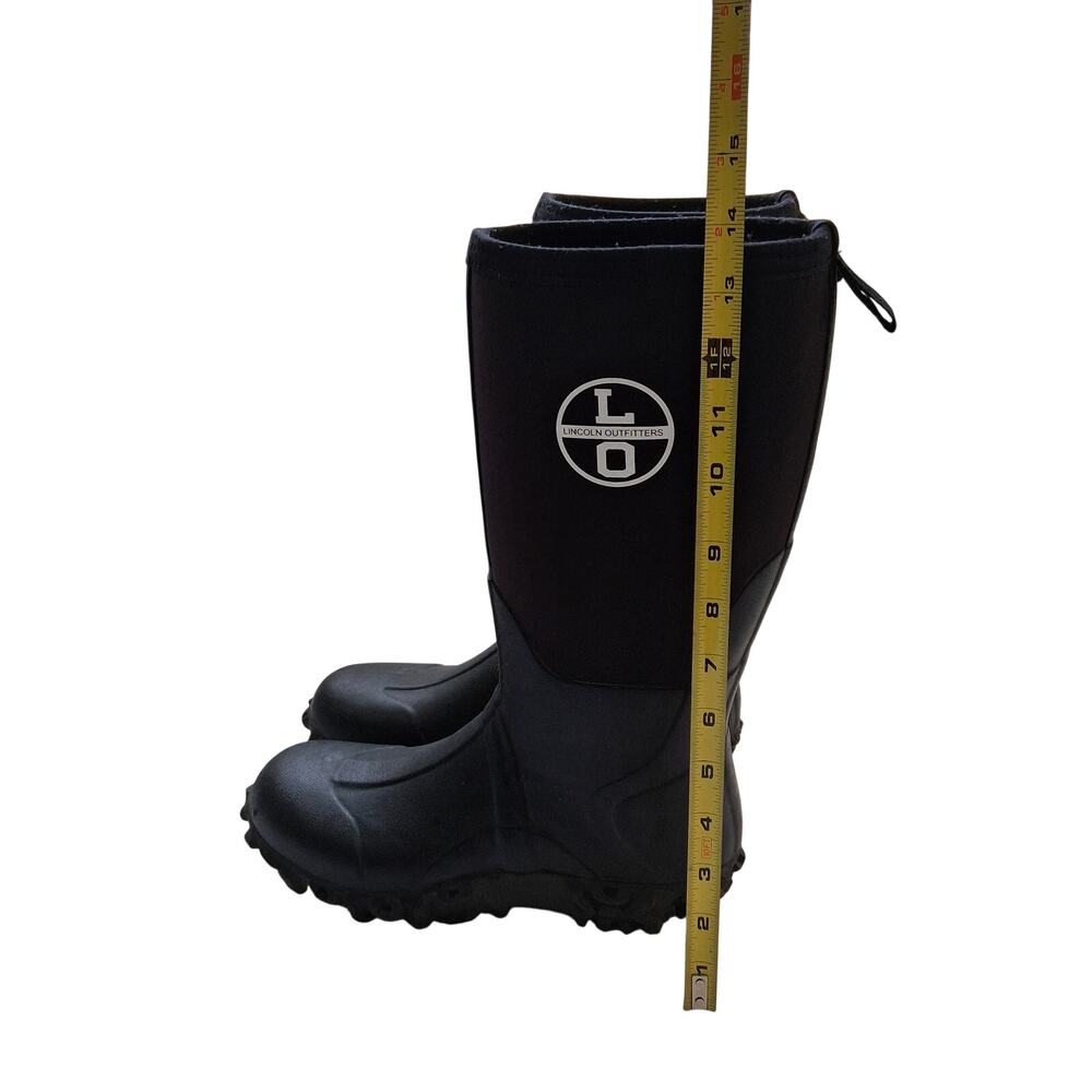 Lincoln Outfitters Men's Black Bayou11 Boots 100% Waterproof Construction Grip-8 - Picture 4 of 10